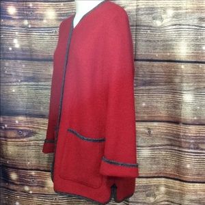 L.L. Bean | 100% Wool Red Coat Size Medium